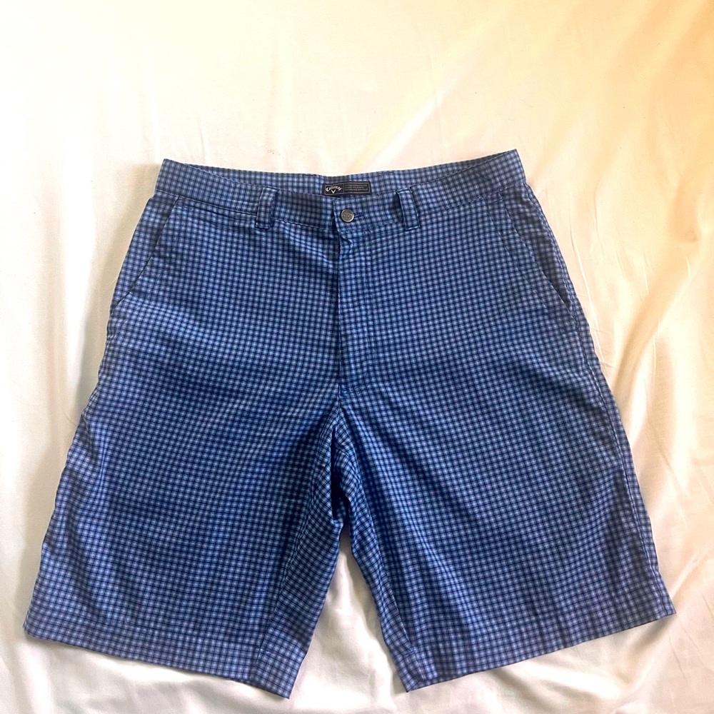Blue Checkered Calloway Men's golf  Shorts